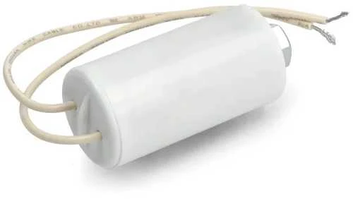 5uF 450V kondensatorius su laidais