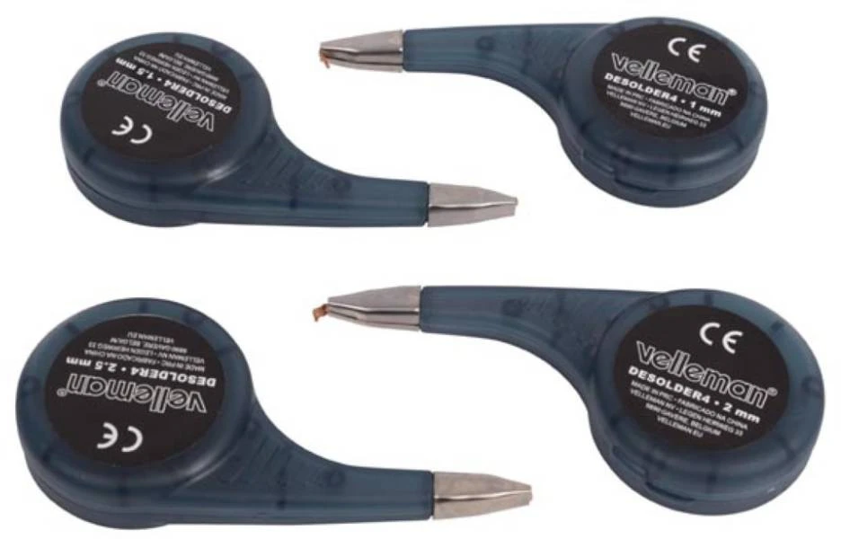 Velleman Išlitavimo dagtis - 4 vnt, dozatoriuose - 1/1.5/2/2.5 mm - 150 cm