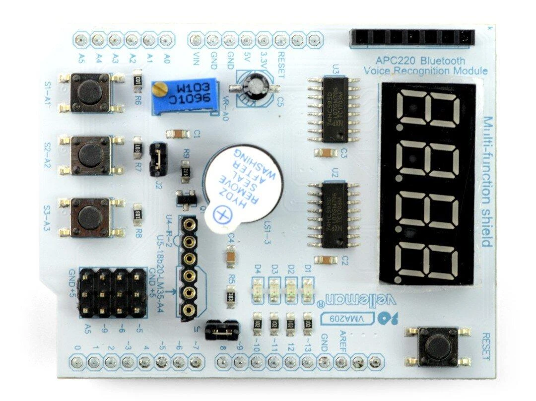 Velleman VMA209 Arduino skydelis su ekranu ir mygtukais