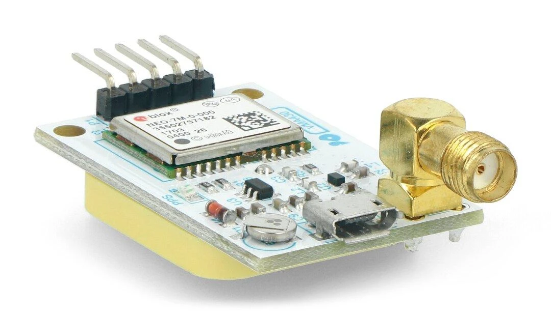 Velleman VMA430 - GPS/GLONASS u-Blox NEO-7M UART modulis su antena