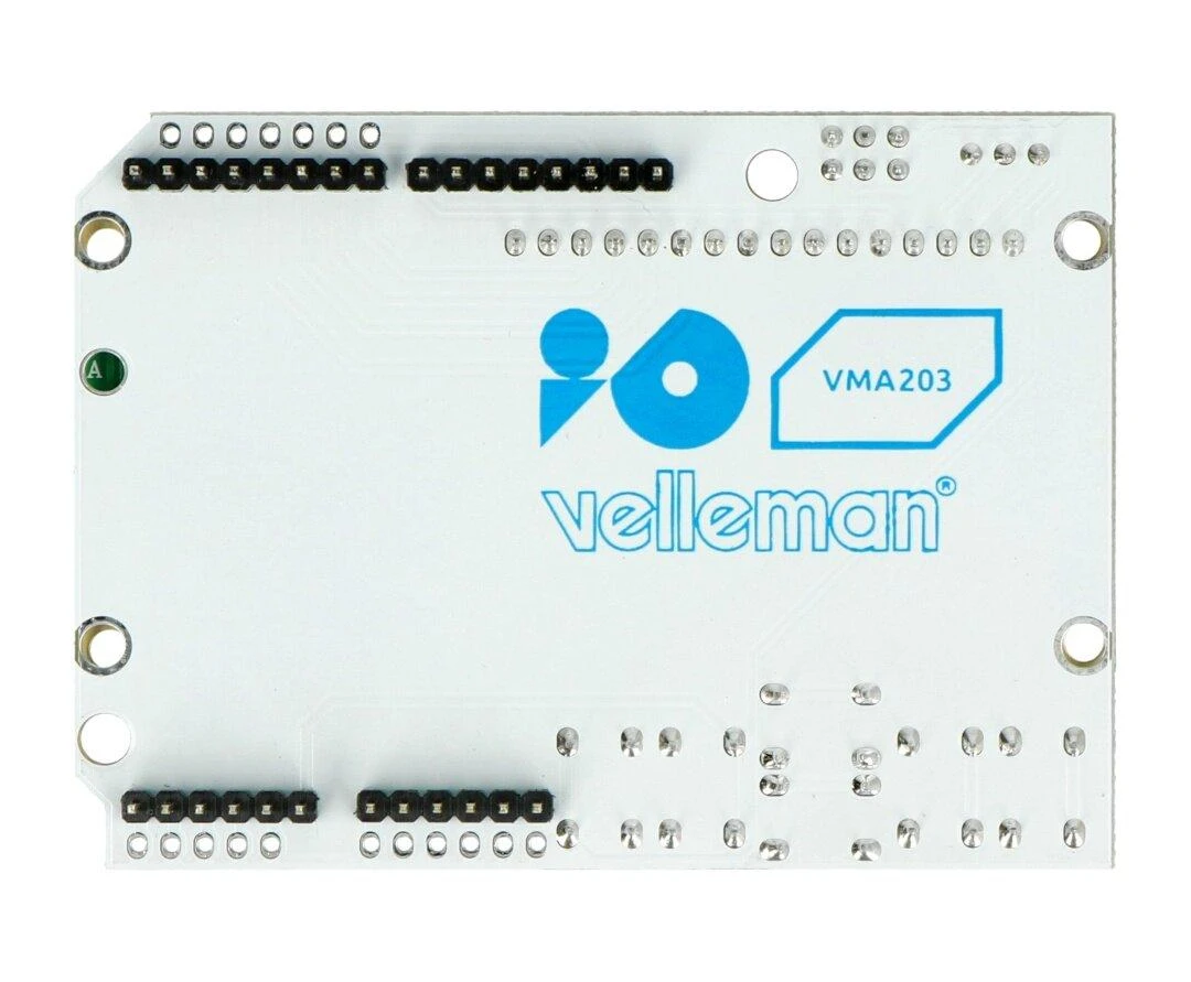 Arduino Velleman VMA203 valdymo plokštės galinė pusė