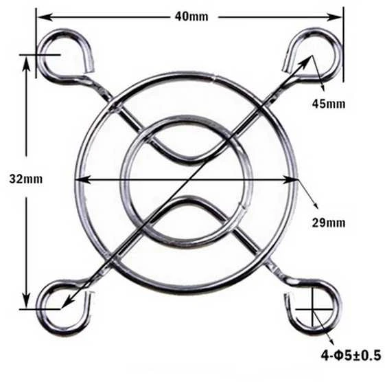 Oem Ventiliatoriaus gaubtas - 40 mm - chromuotos grotelės - grotelės