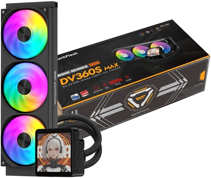 DarkFlash DV360S MAX procesoriaus aušintuvas (juodas)
