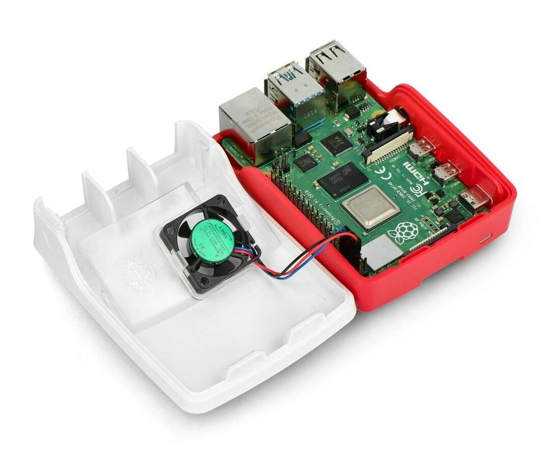 Ventiliatorius skirtas oficialiam Raspberry Pi 4B dėklui