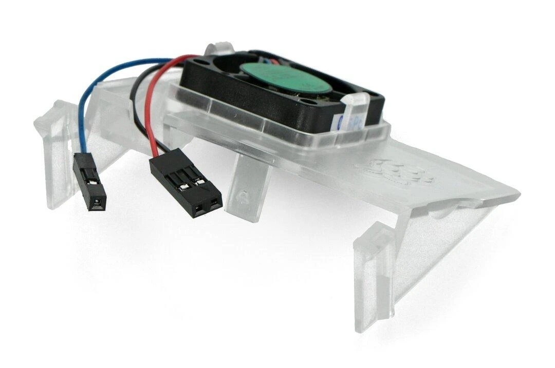 Raspberry Pi aušintuvas su skaidriu plastiko laikikliu