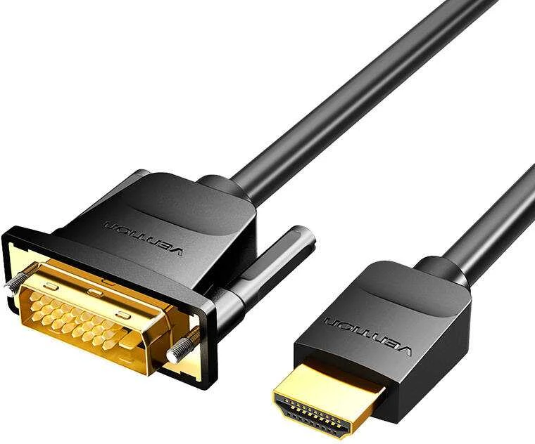 Vention HDMI į DVI kabelis 3 m ventiliacijos ABFBI (juodas)