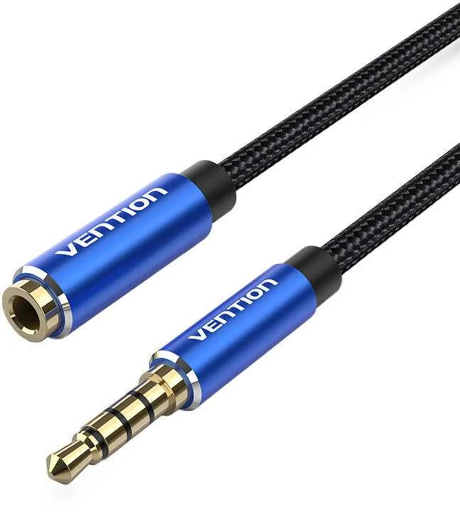 Vention TRRS 3.5 mm vyriškas iki 3.5 mm moteriškas garso ilgintuvas 5 m ventiliacija BHCLJ mėlyna