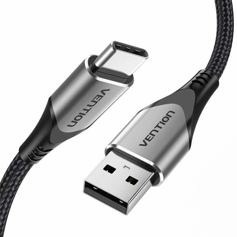 Vention USB 2.0 A į USB-C 3A kabelio ventiliacija CODHH 2m pilka