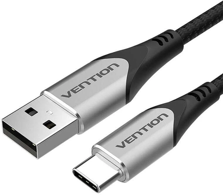 Vention USB 2.0 A į USB-C 3A kabelio ventiliacija CODHH 2m pilka