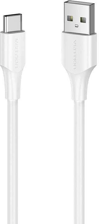 Vention USB 2.0 A į USB-C 3A kabelio ventiliacijos anga CTHWH 2m Balta