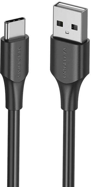 Vention USB 2.0 A į USB-C 3A laidas 0.25 m Ventiliacija CTHBC juoda