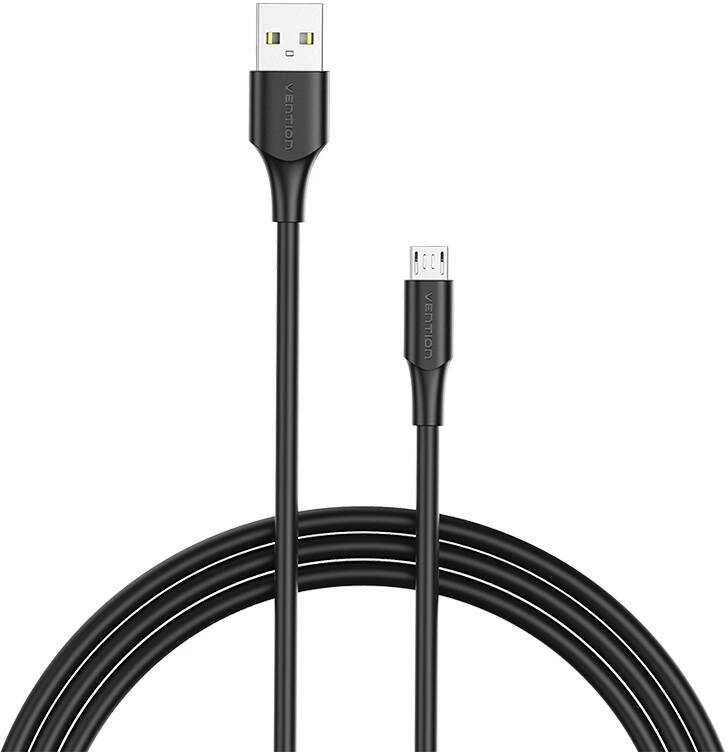 Vention USB 2.0 kištukas į mikro-B kištukas 2A 1m ventiliacija CTIBF (juoda)