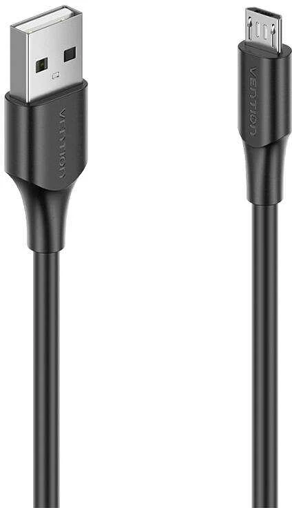 Vention USB 2.0 kištukas į mikro-B kištukas 2A 2m ventiliacija CTIBH (juoda)