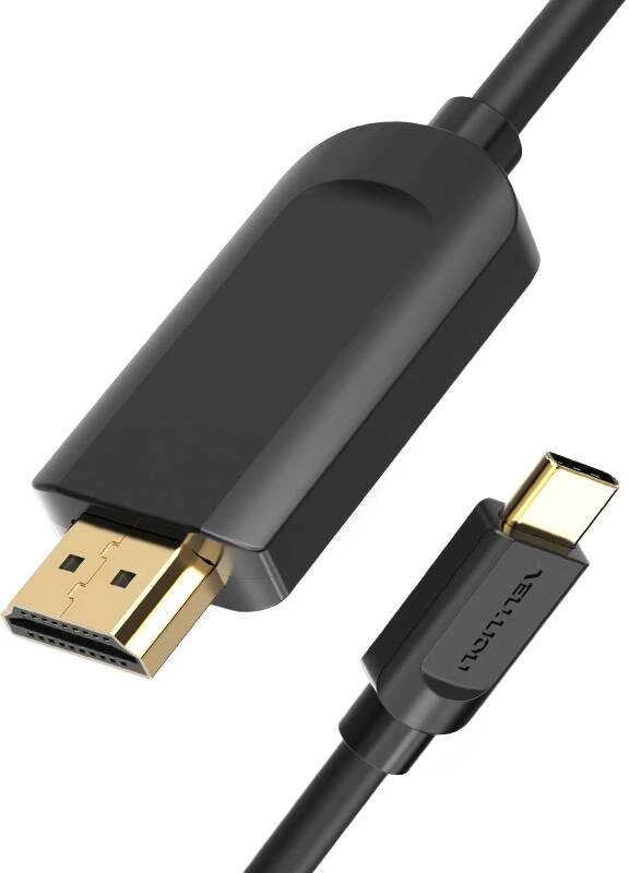Vention USB-C prie HDMI, ventiliacija CGUBG, 1.5 m (juoda)