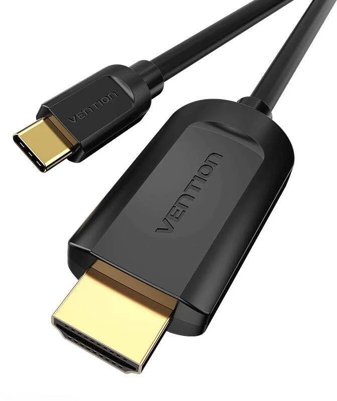 Vention USB-C į HDMI laidas, jungčių stambus planas