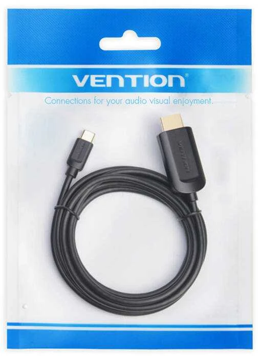 Vention USB-C prie HDMI, ventiliacija CGUBG, 1.5 m (juoda)