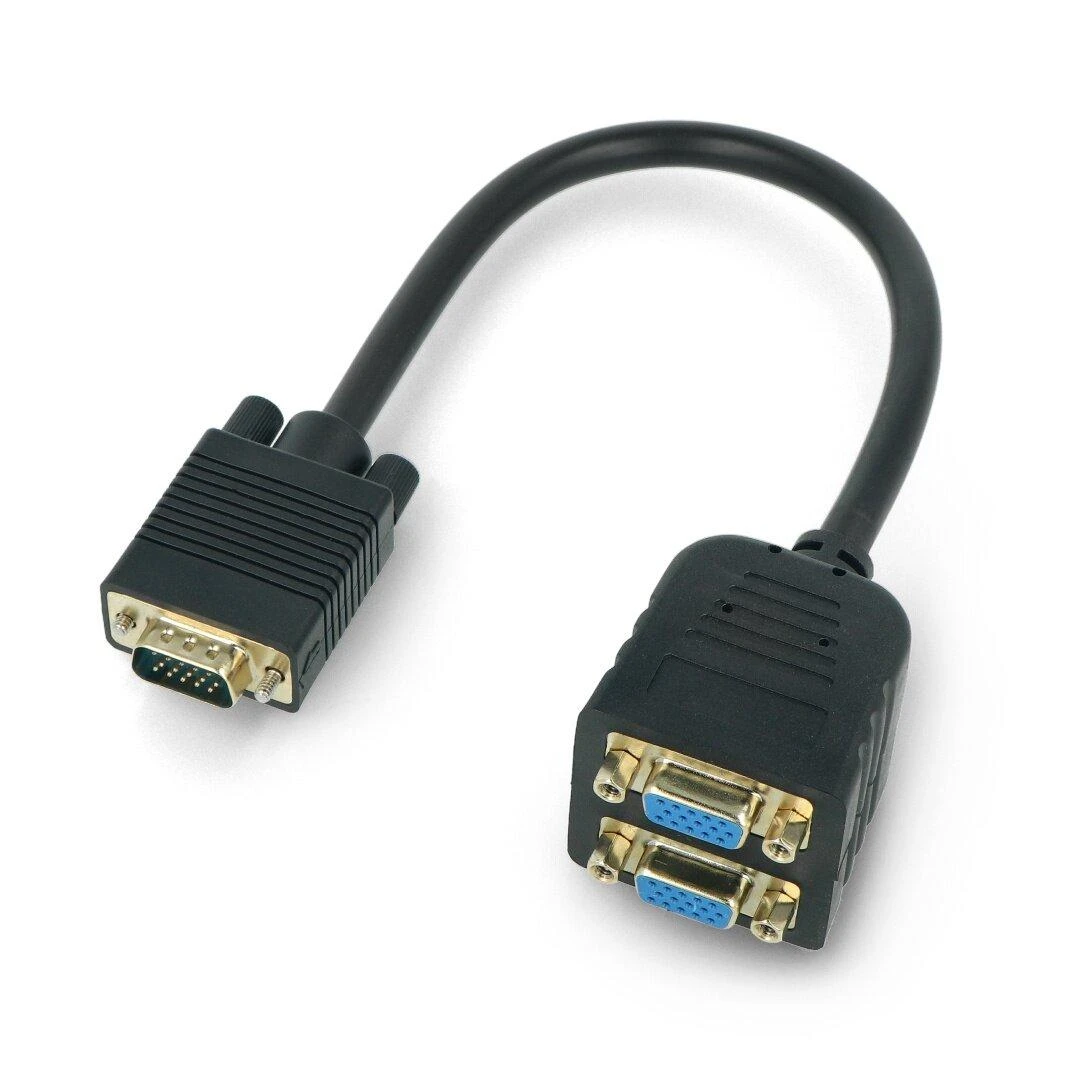 VGA į 2x VGA adapteris su jungtimis