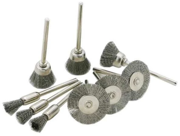 Vielinis šlifavimo šepetys 6 mm - šepetys - skirtas Dremel, Mini Rubbermaid