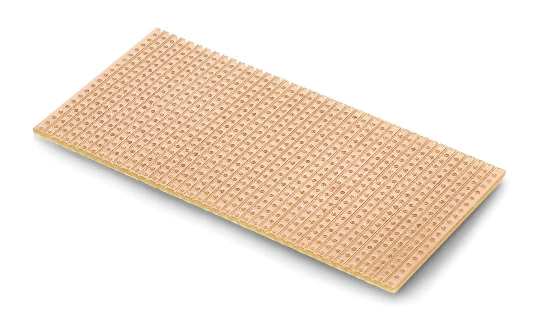 Perforuota PCB plokštė su vario takeliais 100x50mm