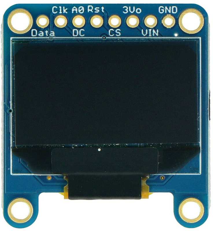 Vienspalvis grafinis OLED ekranas 0.96" 128x64 px, I2C / SPI, Adafruit 326