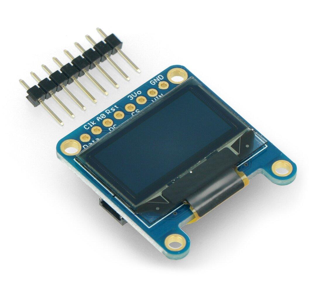 Vienspalvis grafinis OLED ekranas 0.96" 128x64 px, I2C / SPI, Adafruit 326