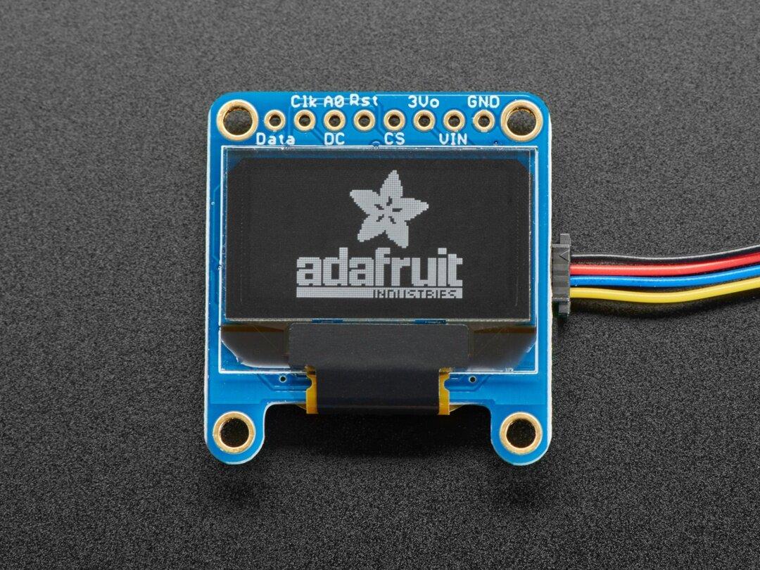 Vienspalvis grafinis OLED ekranas 0.96" 128x64 px, I2C / SPI, Adafruit 326