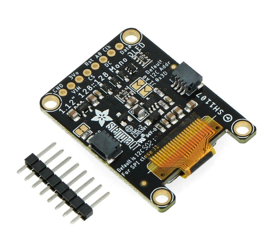 Vienspalvis grafinis OLED ekranas 1.12” 128x128px – STEMMA QT/Qwiic – Adafruit 5297
