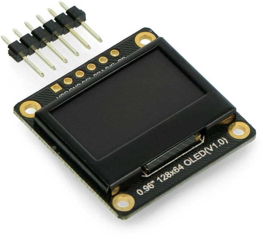 Vienspalvis OLED grafinis ekranas 0.96" 128 x 64 px, I2C / SPI, DFRobot DFR0650