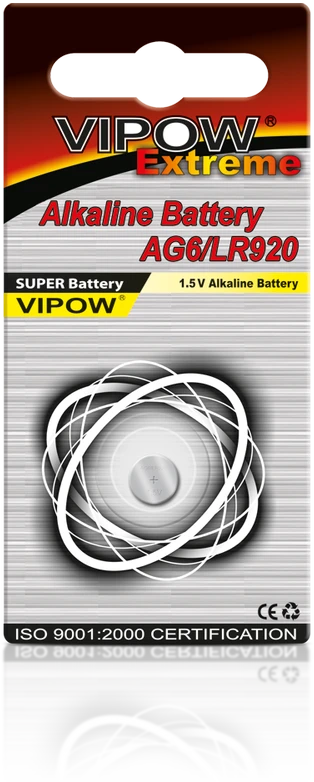 VIPOW AG6 LR920 baterija lizdinėje pakuotėje