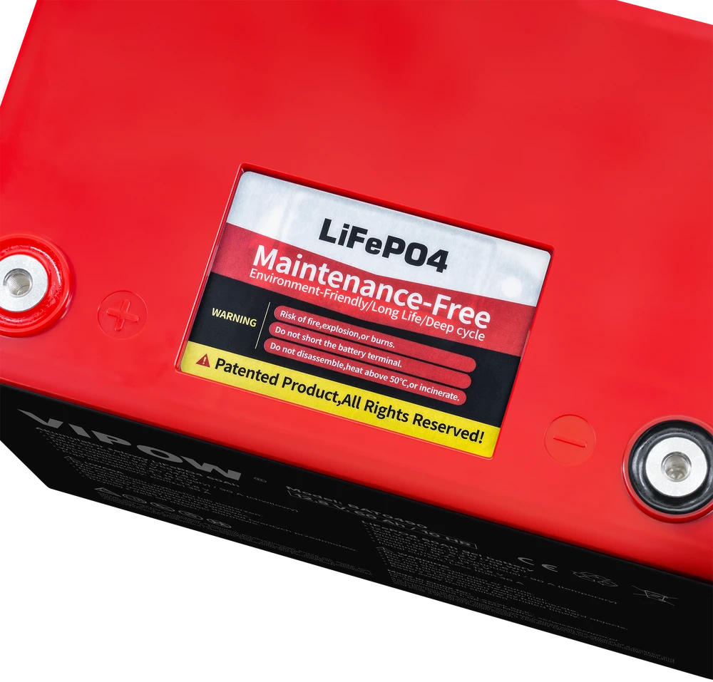 Vipow Akumuliatorius LiFePO4 60Ah akumuliatorius su BMS