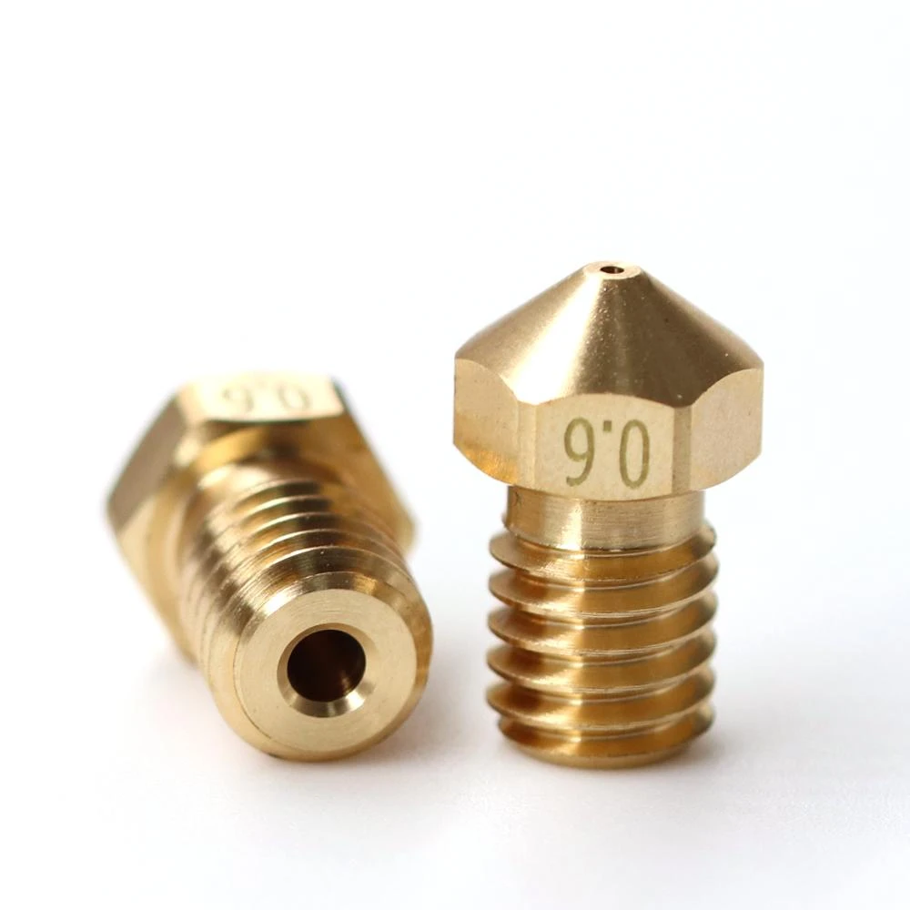Vulkano tipo žalvariniai 0.6 mm 3D spausdintuvo antgaliai