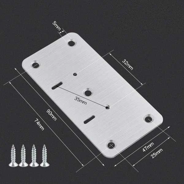 Oem Vyrių remonto plokštė 90x47mm be skylės - 1mm plokštė - baldų vyrių remontas