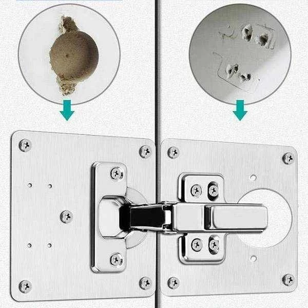 Oem Vyrių remonto plokštė 90x90mm - 0.7mm plokštė - baldų vyrių remontas