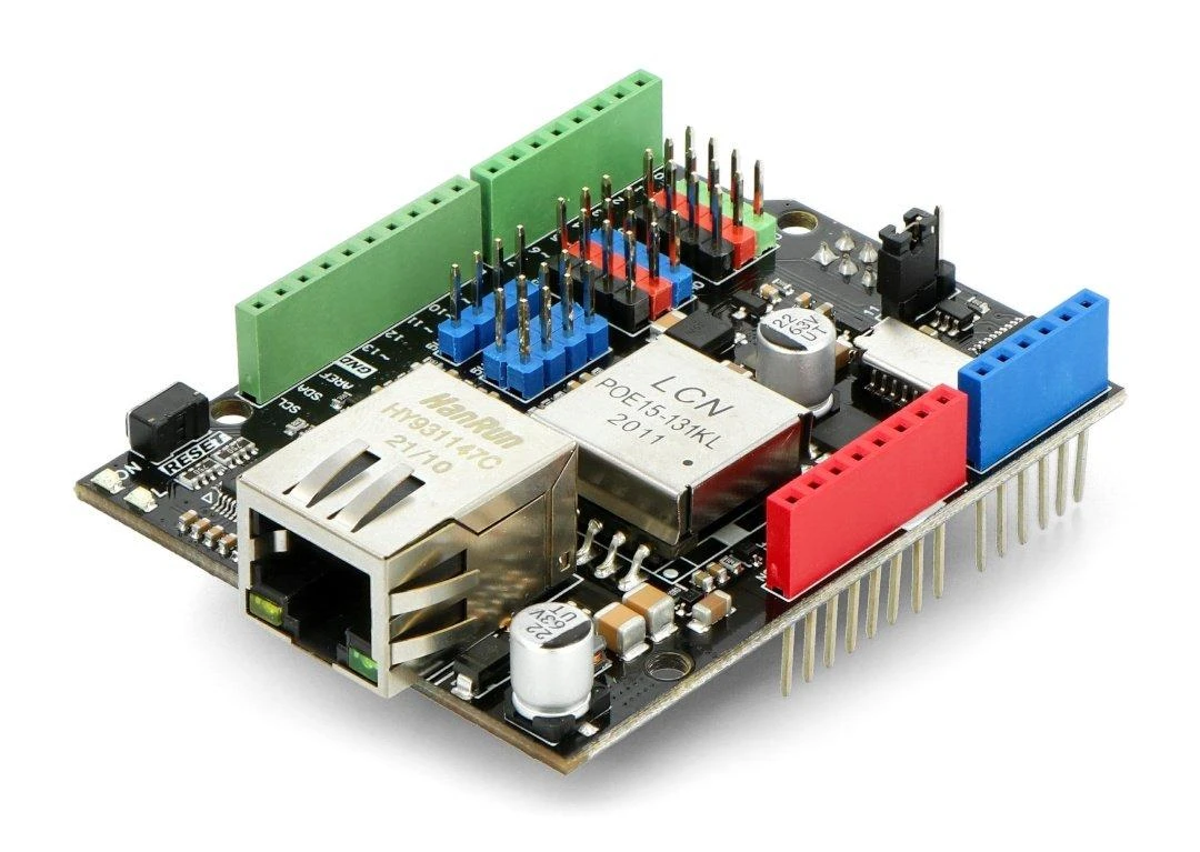 W5500 - Ethernet ir PoE priedėlis, skirtas Arduino - DFRobot DFR0850