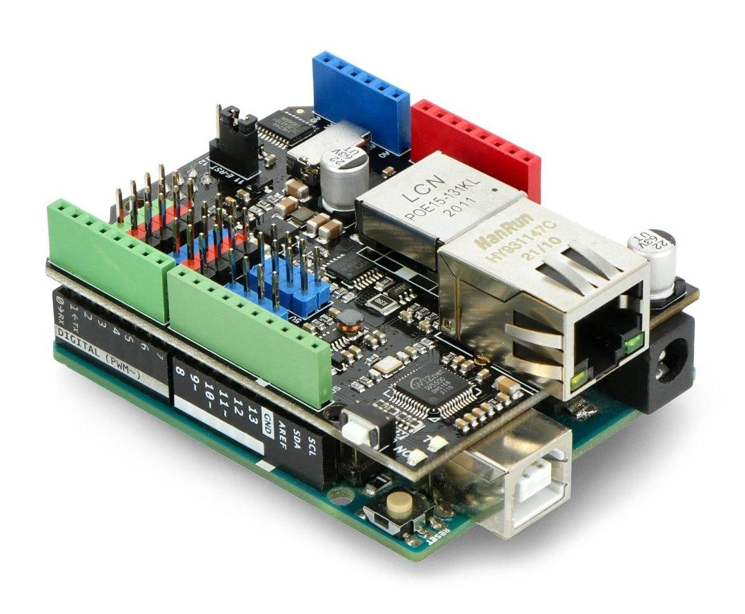 W5500 - Ethernet ir PoE priedėlis, skirtas Arduino - DFRobot DFR0850