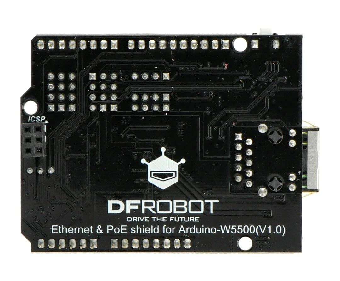W5500 Ethernet skydelio apatinė pusė
