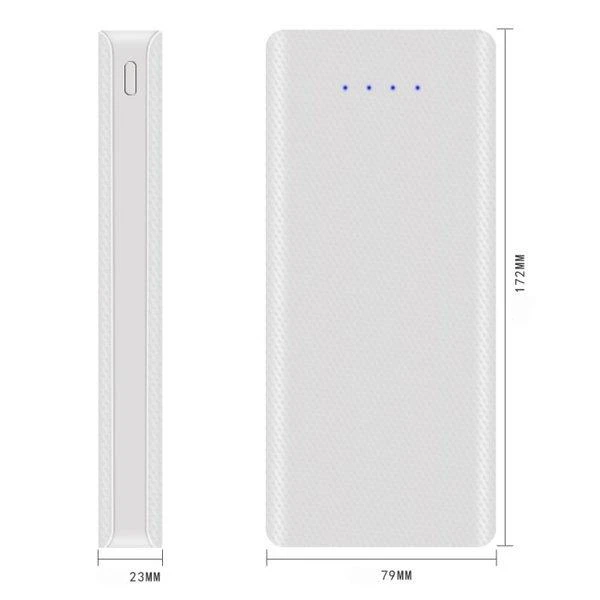 Power bank korpusas W8 matmenys