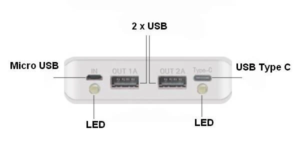 W8 power bank dėklo jungčių skydelio schema