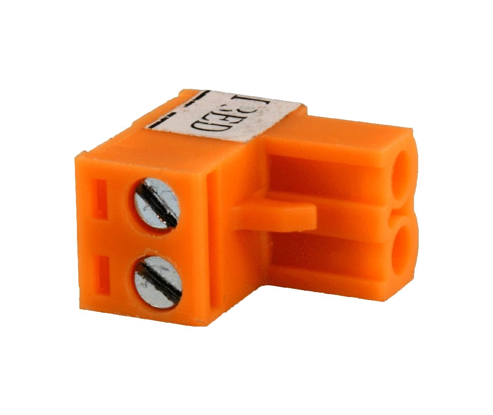 Wanhao 2 kontaktų oranžinis gnybtas su varžtais