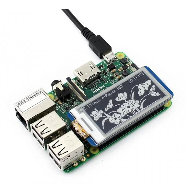 Oem Waveshare E-paper E-Ink Ekranas Priedėlis Raspberry Pi Mikrokompiuteriui - 2.13