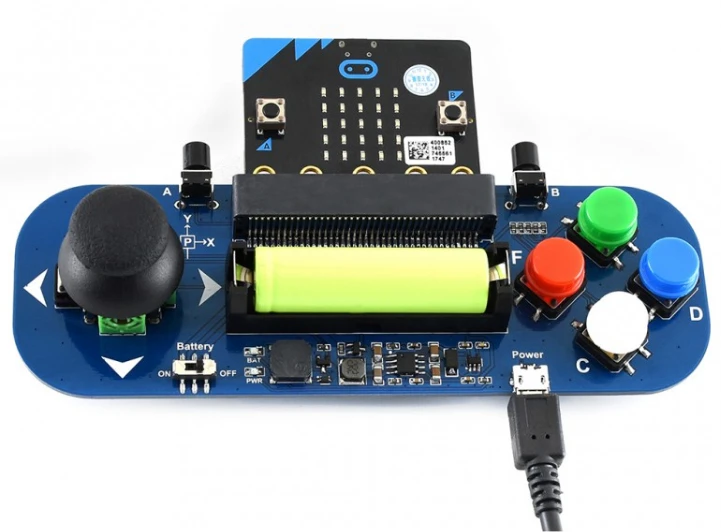 Waveshare Micro:bit žaidimų pultas su baterija