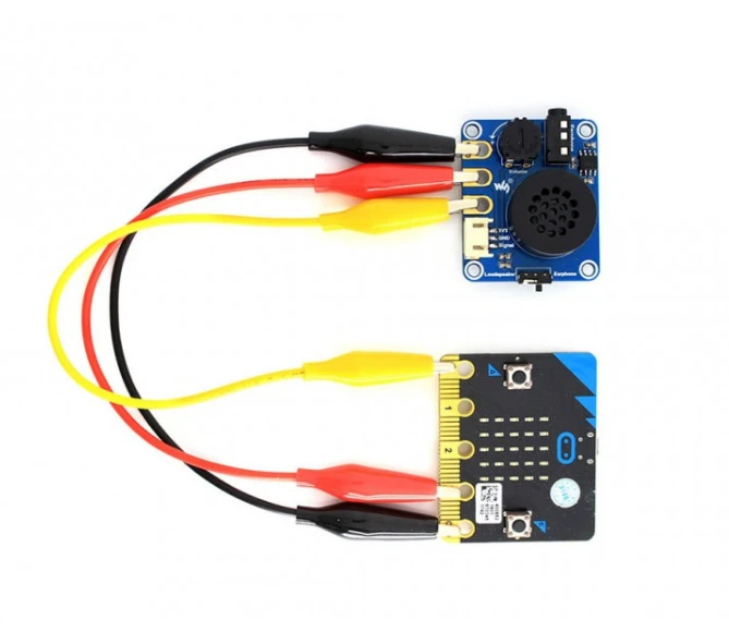 Waveshare garsiakalbis sujungtas su Micro:bit