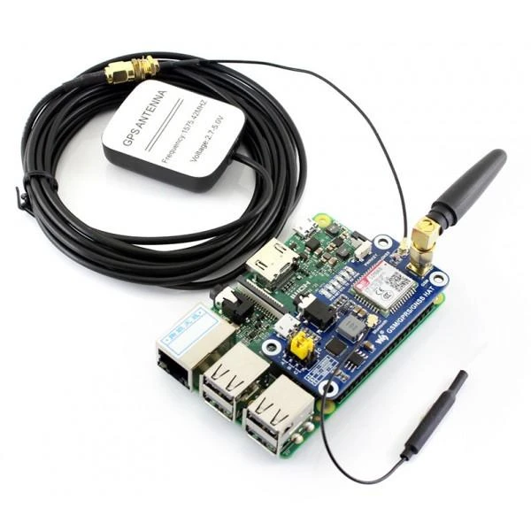 Waveshare HAT GSM/GPRS/GNSS/Bluetooth - Raspberry Pi Priedėlis