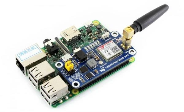 Waveshare HAT GSM/GPRS/GNSS/Bluetooth - Raspberry Pi Priedėlis