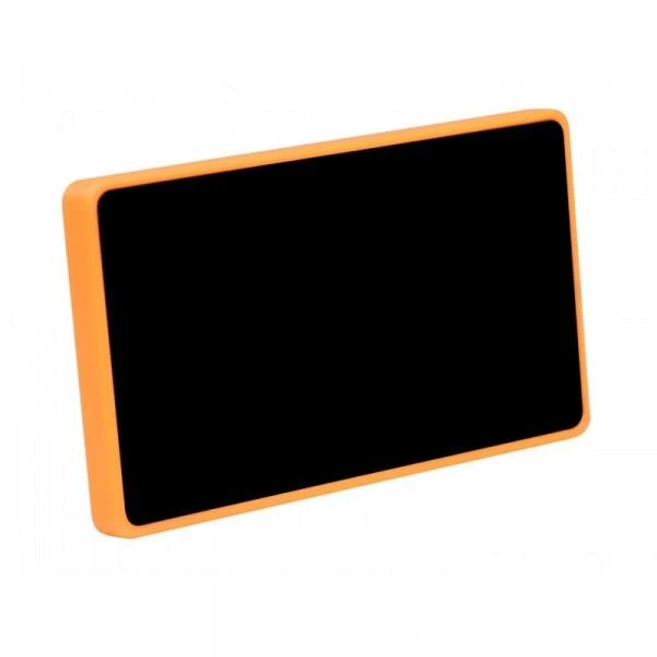 Waveshare AMOLED ekranas su oranžiniu korpusu