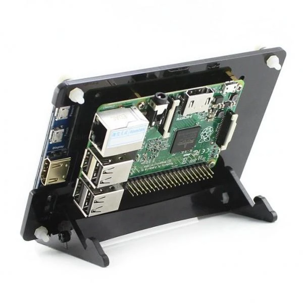 5 colių Waveshare LCD ekranas su prijungtu Raspberry Pi