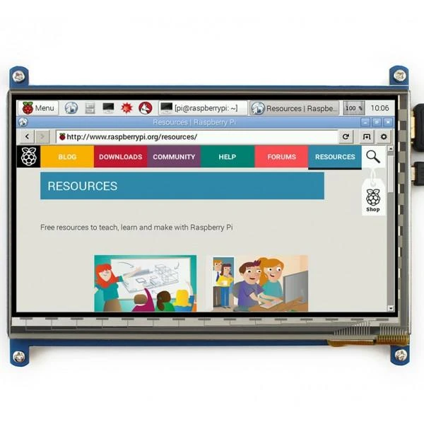 Oem Waveshare Talpinis lietimui jautrus ekranas Raspberry Pi mikrokompiuteriui - LCD TFT 7