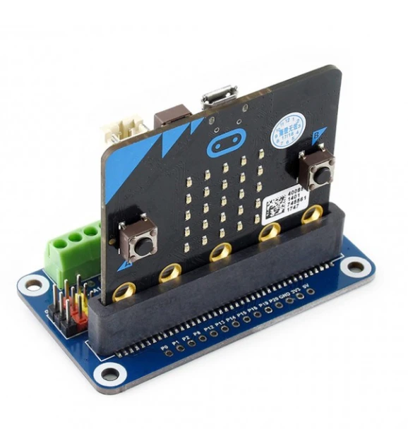 Waveshare variklių valdiklis su įstatyta Micro:bit plokšte