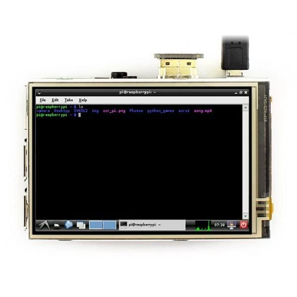 Waveshare Varžinis lietimui jautrus ekranas Raspberry Pi mikrokompiuteriui - LCD IPS 3.5