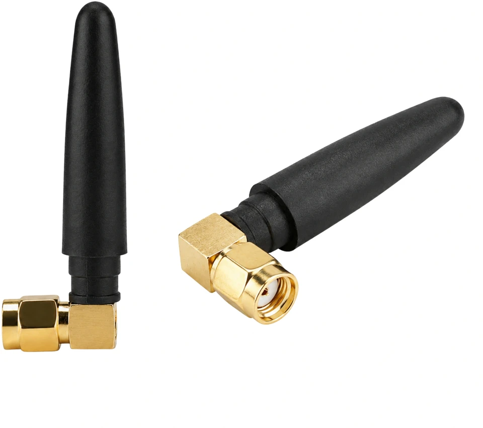 WiFi Bluetooth ZigBee antena 2.4 GHz RP-SMA kištukas, 2.5 dBi, stačiu kampu